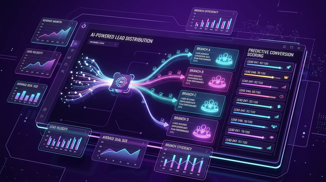 AI Powered Lead Routing & Predictive Scoring Engine Visual